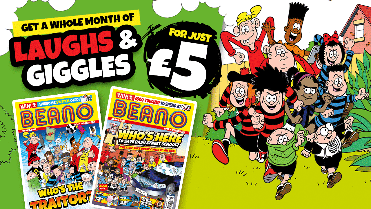 Get laughter through your door every week with a Beano Comic Subscription